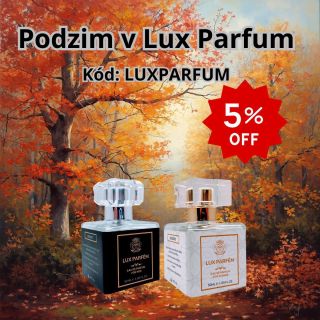 🍂✨ Podzim v Lux Parfém ✨🍂 Užijte si kouzlo podzimu se svými oblíbenými vůněmi nyní za ještě lepší ceny! 🌟 🎁 5% sleva na...