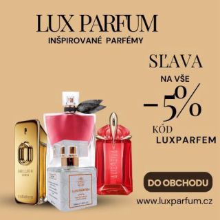 🌸Objevte parfémy v Lux Parfém! 🌸 Získejte 5% slevu na vše s kódem LUXPARFEM. V našem e-shopu najdete širokou škálu vysoce...